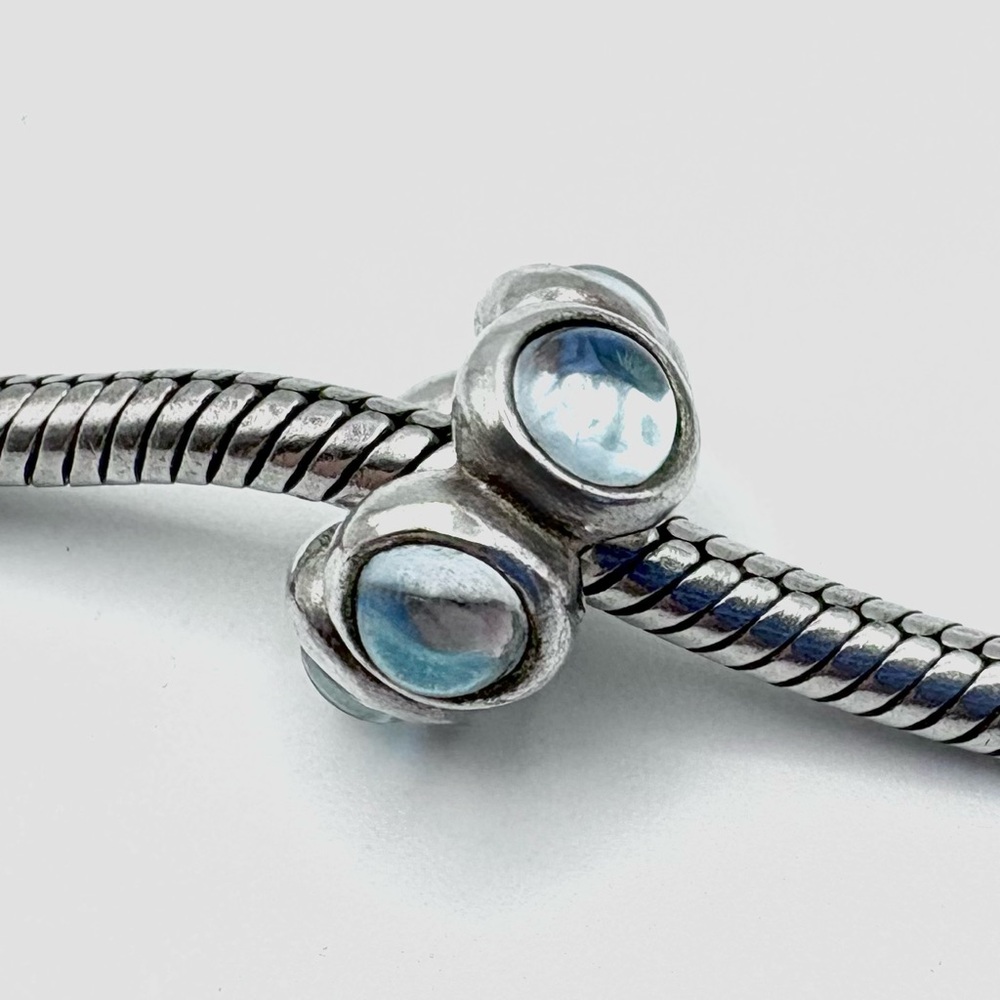 Pandora Seaside Kiss Topaz Cabochon Sterling Silver Charm